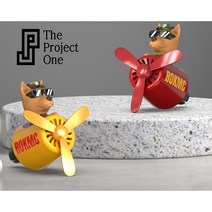 더프로젝트 원 해병대 에어휠 차량용방향제, 옐로우, 화이트코튼