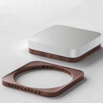 Sikai 맥미니용 데스크탑 스탠드 mac mini (2023) MAC Studio에 적용 미국의 FAS 알루미늄을 채용 스테이션 MAC mini용 맥미니 목제 스탠드 완전 피트 사이즈(A형)