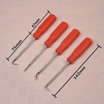 자동차변속기 4pcs 240mm 자동차 자동 차량 오일 씰 스크루 드라이버 세트 o-링 씰 가스켓 풀러 리무버 후크 도구 씰링 도구, a