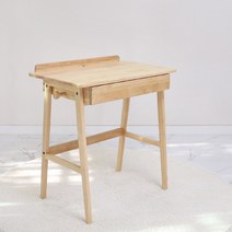 벤트리 론 원목 1인 일자형 수납책상