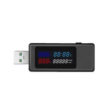 10 IN 1 DC TYPE-C 컬러 디스플레이 USB 테스터 0-5A 전류 4-30V 전압 충전기 전력계 모바일 배터리 감지기, USB- 블랙 V30
