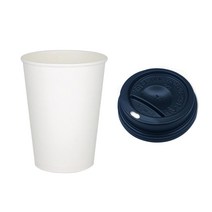 OXO 친환경 종이컵 330ml + 타공 뚜껑, 100개, 1세트