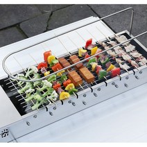 자동 양꼬치기계 바베큐 그릴 화로 전동 양꼬치기계, 옵션1(쇠꼬치전용 기본패키지)