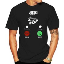 제트스키 수상 제트 미니 소형 스피드 보트 Jetski Is Calling And I Must Go Jet Ski 티셔츠 그래픽 코튼 스트리트웨어 반팔 o넥 하라주쿠 오버사이즈 남, XXS, Men black
