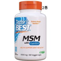 닥터스베스트 2통 MSM 식이유황 1000mg 180캡슐 OptiMSM