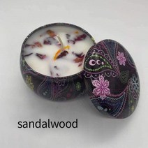 캔들 diy 촛불향기로운 양초 항아리 빈티지 꽃 양초 항아리 간장 왁스 향기 촛불 결혼 선물 홈 장식 13 종류의 향기 17, Sandalwood