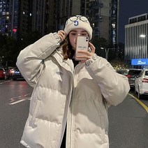 비건 패딩 30대 겨울 에코 인조 여성 레더 점퍼 오버핏 다운 빅사이즈