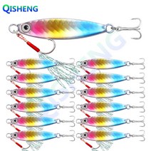[QISHENG] 배스루어 반짝이 메탈지그 13개입/세트, WS-13#, 10g