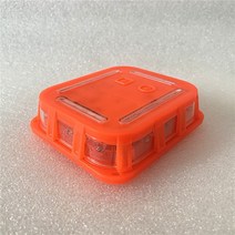 경광등 비상등충전식 LED 교통 비상 경고등 지능형 ICS 안전 사각형 도로 플레어 활주로 6 팩, 01 Red