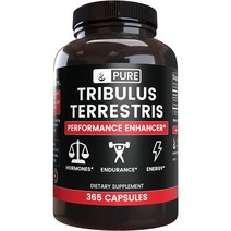 Pure Organics 퓨어 오가닉 트리뷸러스 Tribulus Terrestris 캡슐