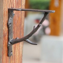 계단난간손잡이 브라켓 미끄럼방지 효도봉 나뭇 가지 디자인 골동품 빈티지 주철 벽 브래킷 2 개 선반