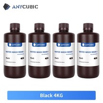 3d펜 필라멘트 PLA필라멘트 Anycubic 물 세척 수지 3D 프린터 가능 LCD DLP 포톤 M3 플러스 맥스 7K 모노 6K 인쇄용 365405nm, Black 4kg