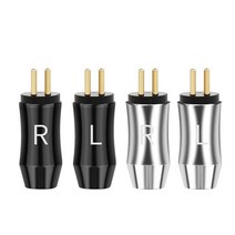 0.78mm 2 핀 헤드폰 플러그 UM3X W4R UE18 Hifi 이어폰 어댑터 DIY 용 금도금 구리 잭 스피커 커넥터, 02 Black Mix