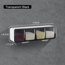 양념통 소스통 소스병 소금통 오일병 조미료통 벽걸이 조미료 상자 소금 후추 양념 선반 용기 설탕 그릇, 02 Transparent