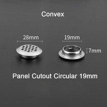 환기구 커버 에어밴트 환풍기 1/2/5/10pcs 스테인레스 스틸 서클 공기 그릴 커버 옷장 캐비닛 메쉬 구멍 플, 05 Convex 19mm_03 10pcs
