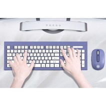 심플 파스텔 무선 키보드 마우스 세트(코발트블루) 컴퓨터 사무용 저렴한