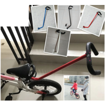 아동용 자전거 보조 손잡이 중심 연습 초보 안전바, 흰색 자전거 보조 걸이