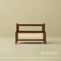 [스칸딕] 루아이 원목라탄 다옹도 수납장 책꽂이 주방 보조 수납장 화분보조대 라탄가구 파손방지 직접배송 고객조립, 딥내츄럴