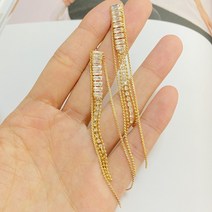 웨스트골드 925은침 럭셔리 라인스톤 귀걸이 k147