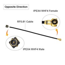 5PCS U.fl IPEX1 남성 IPEX4 MHF4 여성 커넥터 RF0.81 케이블 RF 동축 피그 WIFI 안테나 연장 코드 점퍼 어댑터, 02 IPEX4 F to M_07 50CM