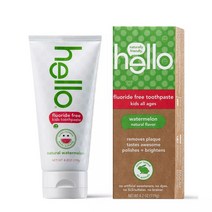 [미국직배송]헬로 불소없는 수박맛 치약 (어린이용) hello Natural Watermelon Flavor Toothpaste