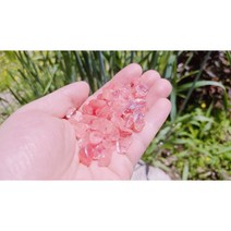 수박 수정 원석 자갈 어항 장식 레드크리스탈 명상 힐링, 200g