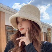 핀트 뽀글이 버킷햇 벙거지 모자 털모자 겨울 여성 여자 방한 군밤 양털 챙 가을