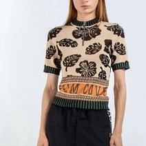 Scotch & Soda Palm Printed Knitted Top in Multi 184418