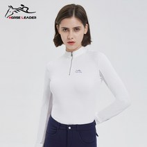 [박플리츠] 여성 HORSE LEADER 정품 귀족 운동 긴팔 집업 티셔츠 승마복 상의, XXS(160), 화이트, 1개