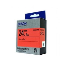 셀러허브 생활리빙 엡손 테이프카트리지 SC24R(24mm Red Black)_Nex, 기본