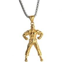 Dragon 액세서리 패션 피트 근육 남성 펜던트 목걸이 티타늄 스틸 스테인레스 골드