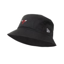 NEW ERA 뉴에라 NBA 팀 탭 테이퍼드 시카고 불스 버킷 모자 블랙 60222505, M, Black_M
