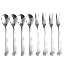 마일드실버 티스푼 + 포크 세트, 28세트, 티스푼 4p + 포크 4p