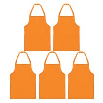 손님용 목걸이형 앞치마 6컬러 [식당용/주방용/위생용/목걸이형/미니 앞치마], 오렌지 x 5개
