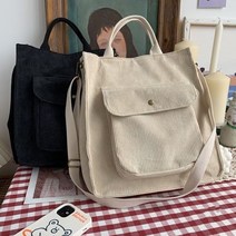 코듀로이 에코백 일본 오리지널 핸드백 계약 조커 대용량 싱글 숄더백 남성과 여성