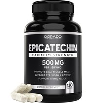 에피카테킨 추출물 1회 제공량당 500mg - (120정) 마른 근육 산화질소 미오스타틴 억제제 체력 지구력 펌프 및 증가 지원 GMO 프리 비건 보충제 (120개), 1개, 120정