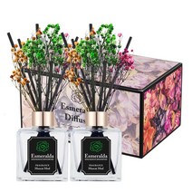 에스메랄다 스퀘어 디퓨저 150ml 2개입 라벤더 청포도 선물세트, 멀티플라워(2p)포함, 모스카토(청포도)X1세트