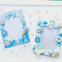 데코덴 탑꾸 KIT 키트 세트 탑로더 핸드폰 꾸미기 키링 필통 만들기 생크림 파츠 재료 깍지 포함, 1.서일 데코덴탑꾸KIT - 블루멜로디(하드탑로더)