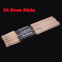 1/4/10 Pairs 드럼 스틱 5A 메이플 고품질 목재 타악기 액세서리 칼림바 마림바 건반 전자 악기, 10 Pairs
