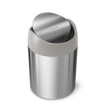 [포커시스][Simplehuman]심플휴먼 카운터탑 휴지통 1.5L_실버 SPH-CW2084