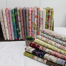 베드앤데코 린넨플라워패턴 26종 패브릭원단 [145X45], 색상:스위티그레이, 단품