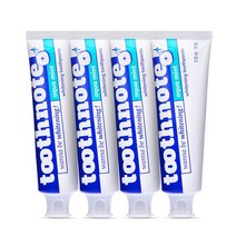 투스노트 미백치약 아쿠아민트 100g x 4개입, 없음