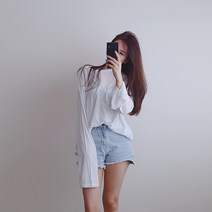 나날샵 여름티셔츠)여리여리핏 루즈핏티셔츠 반바지 면바지 숏팬츠 와이드소매 바캉스룩 휴가룩 여름신상