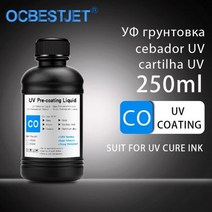 토너 카트리지 재생 유리 세라믹 및 아크릴 금속에 인쇄용 UV 평판 프린터 경화 잉크 용 250ML 프리 코팅 프라이머, CHINA_Primer - 250ML