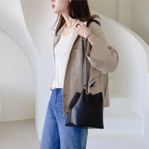 졸리팜므 더엘라 비앙카 버킷뱃 가죽 가방 데일리 직장인 대학생 토트 숄더백