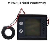 전압계 디지털 LCD 전압 전류 유효 전력 에너지 KWH 암페어 측정기 모니터 80-260V 0-100A 45-65Hz, 01 with Toroidal CT