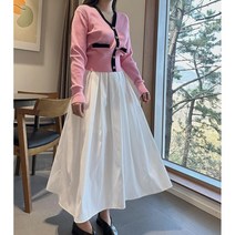 롱플리츠스커트 코튼플레어스커트