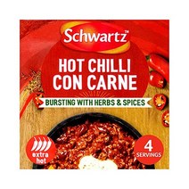 영국 Schwartz Hot Chilli Con Carne Recipe Mix 슈발츠 핫 칠리 콘 카르네 레시피 믹스 41g 6팩