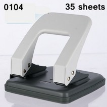 Deli0101 0102 0104 오피스 데스크 2 홀 펀치 6mm 구멍 80mm 거리 10 매 30 35, 03 0104-white_01 2 hole punch