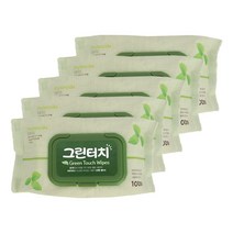 그린터치 물티슈캡형100매 피톤치드물티슈 5개총500매, 본상품선택
